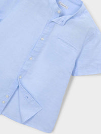 Camisa m/ curta linho Celeste (Celeste)  para Menino - Mayoral