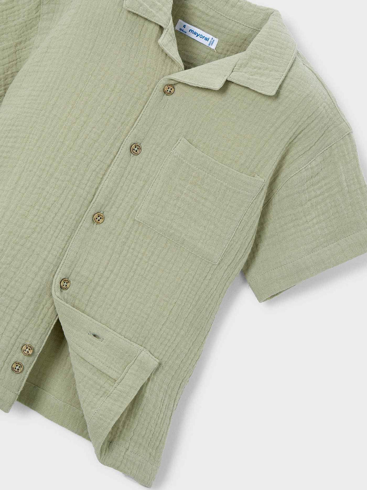 Camisa m/c bambula Bambu (Verde Alface)  para Menino - Mayoral
