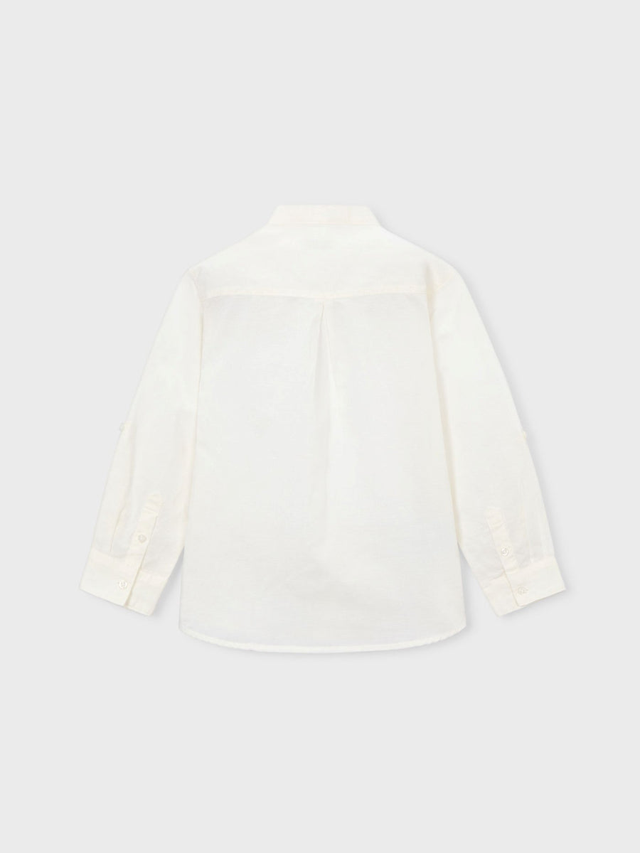 Camisa m/comp. gola padre lin Nata (Creme / Pérola)  para Menino - Mayoral
