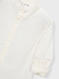 Camisa m/comp. gola padre lin Nata (Creme / Pérola)  para Menino - Mayoral