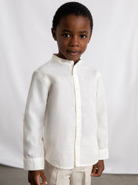 Camisa m/comp. gola padre lin Nata (Creme / Pérola)  para Menino - Mayoral