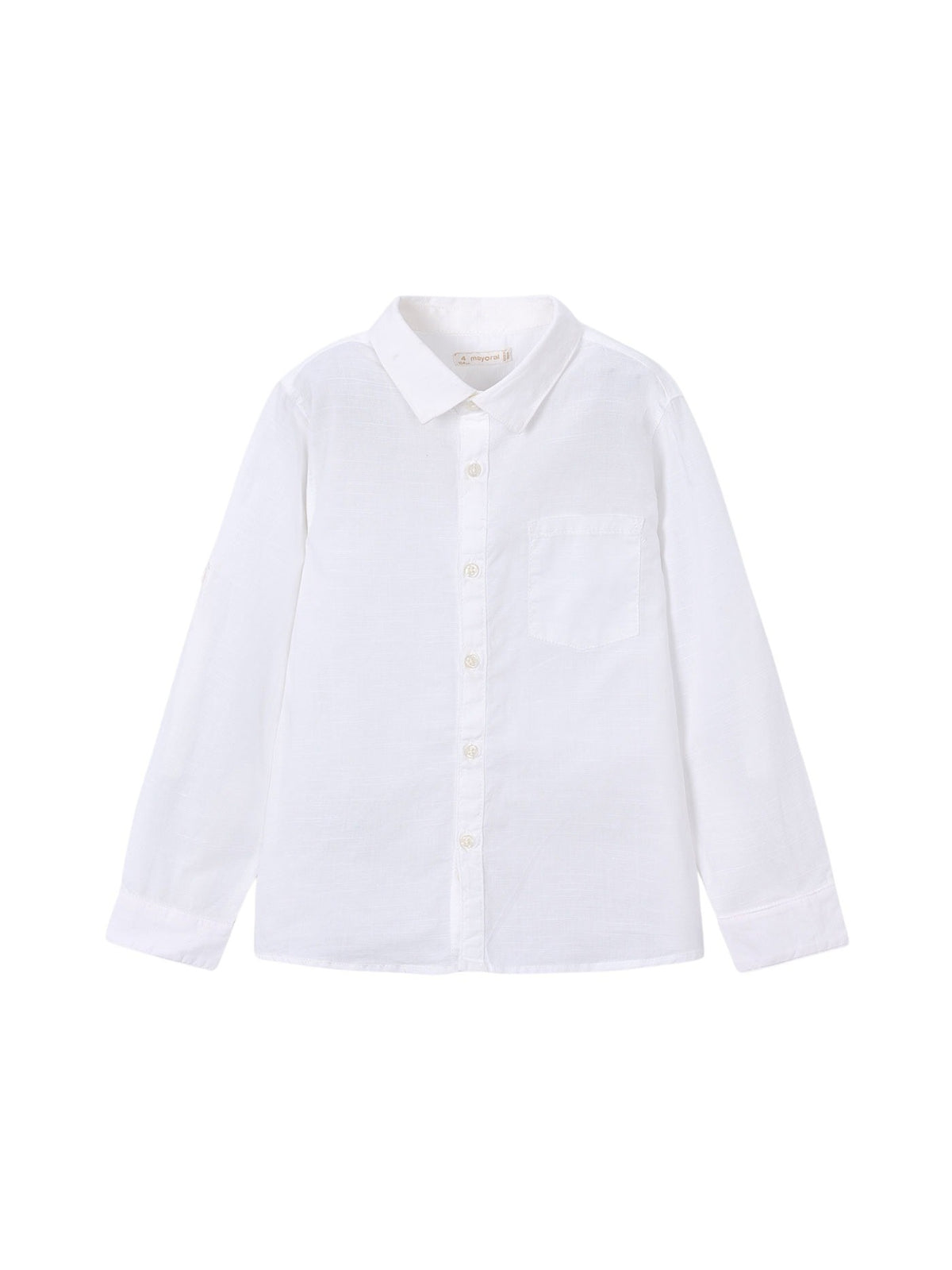 Camisa m/comp.linho Branco (Branco)  para Menino - Mayoral