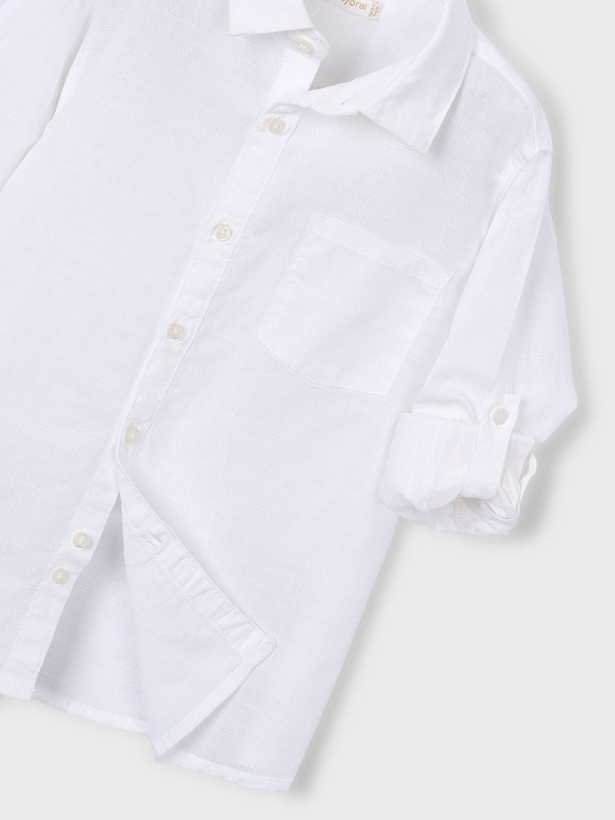 Camisa m/comp.linho Branco (Branco)  para Menino - Mayoral