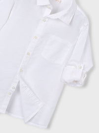 Camisa m/comp.linho Branco (Branco)  para Menino - Mayoral