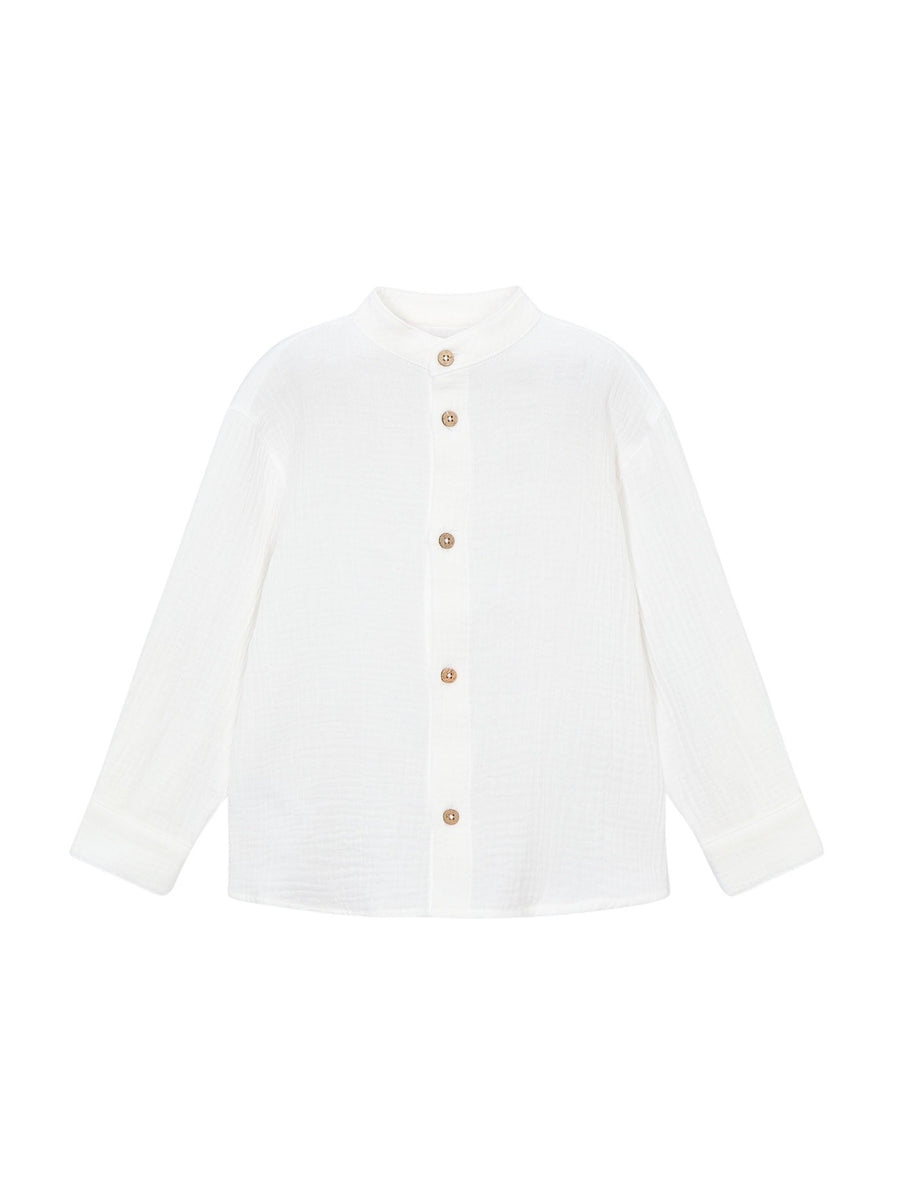 Camisa m/comp. bambula Nata (Creme / Pérola)  para Menino - Mayoral
