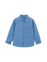 Camisa m/comp. denim Base (Ganga)  para Menino - Mayoral