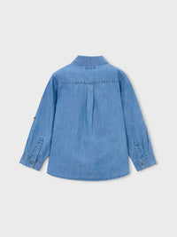 Camisa m/comp. denim Base (Ganga)  para Menino - Mayoral
