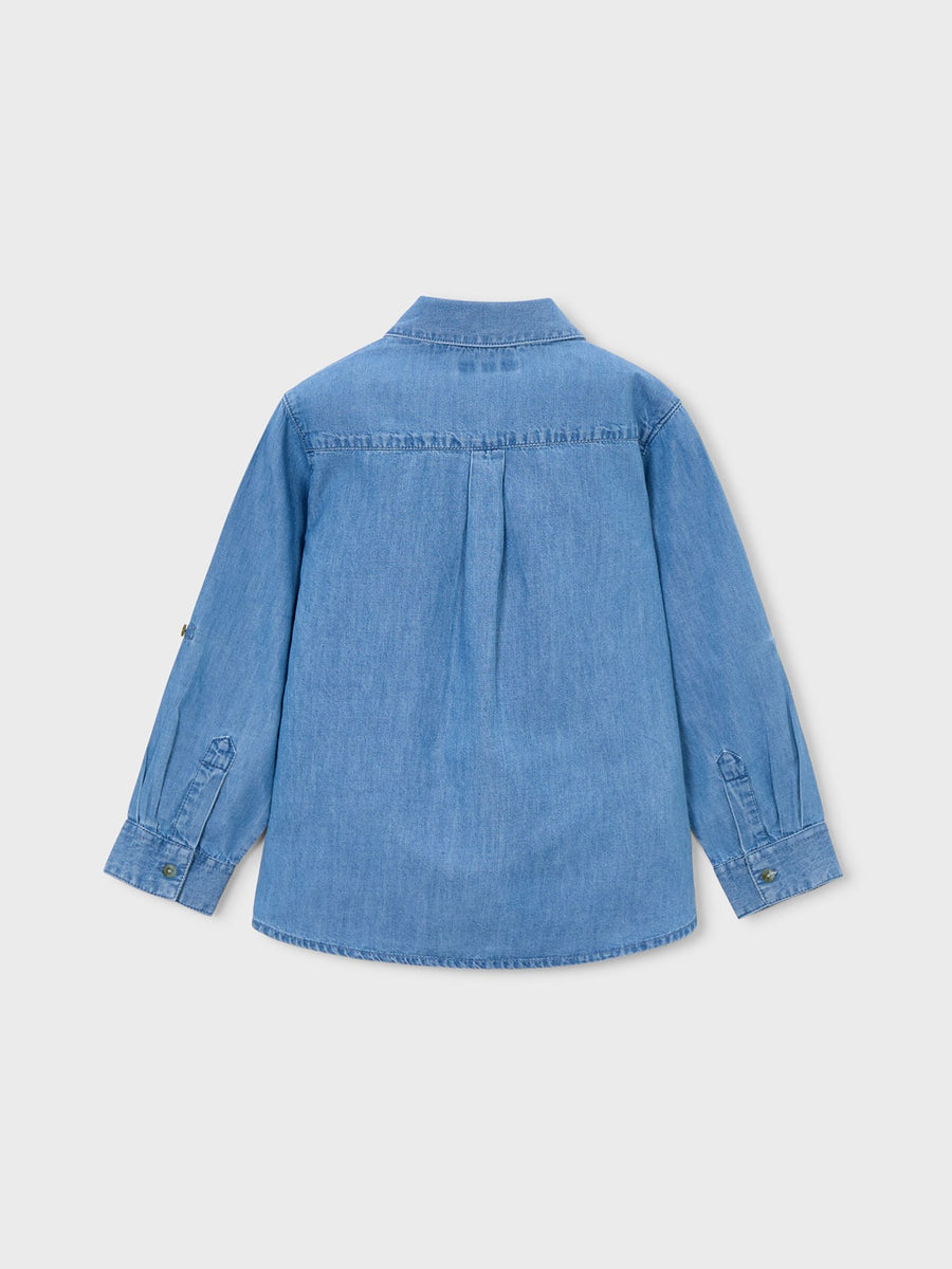 Camisa m/comp. denim Base (Ganga)  para Menino - Mayoral