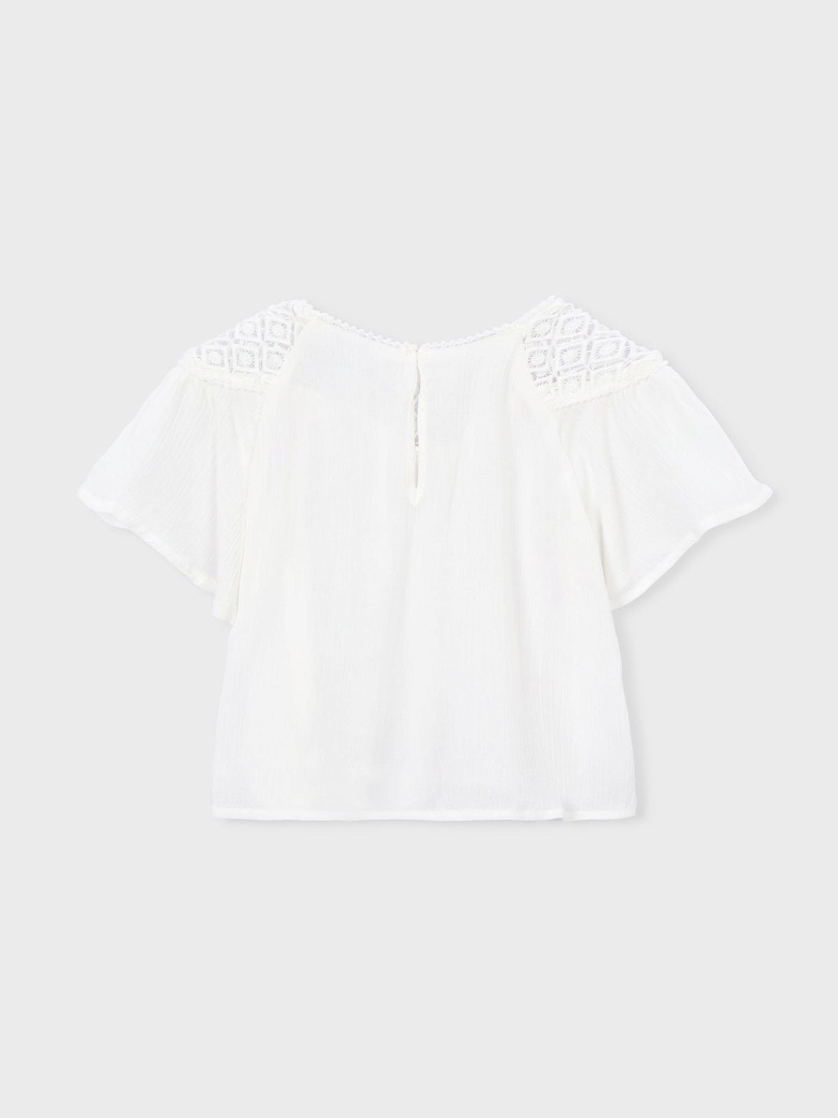 Blusa guipura combinada Nata (Creme / Pérola)  para Menina - Mayoral