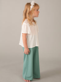 Blusa guipura combinada Nata (Creme / Pérola)  para Menina - Mayoral