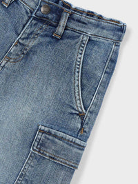 Bermuda jeans super cargo Claro (Ganga c/ Lavagem)  para Menino - Mayoral