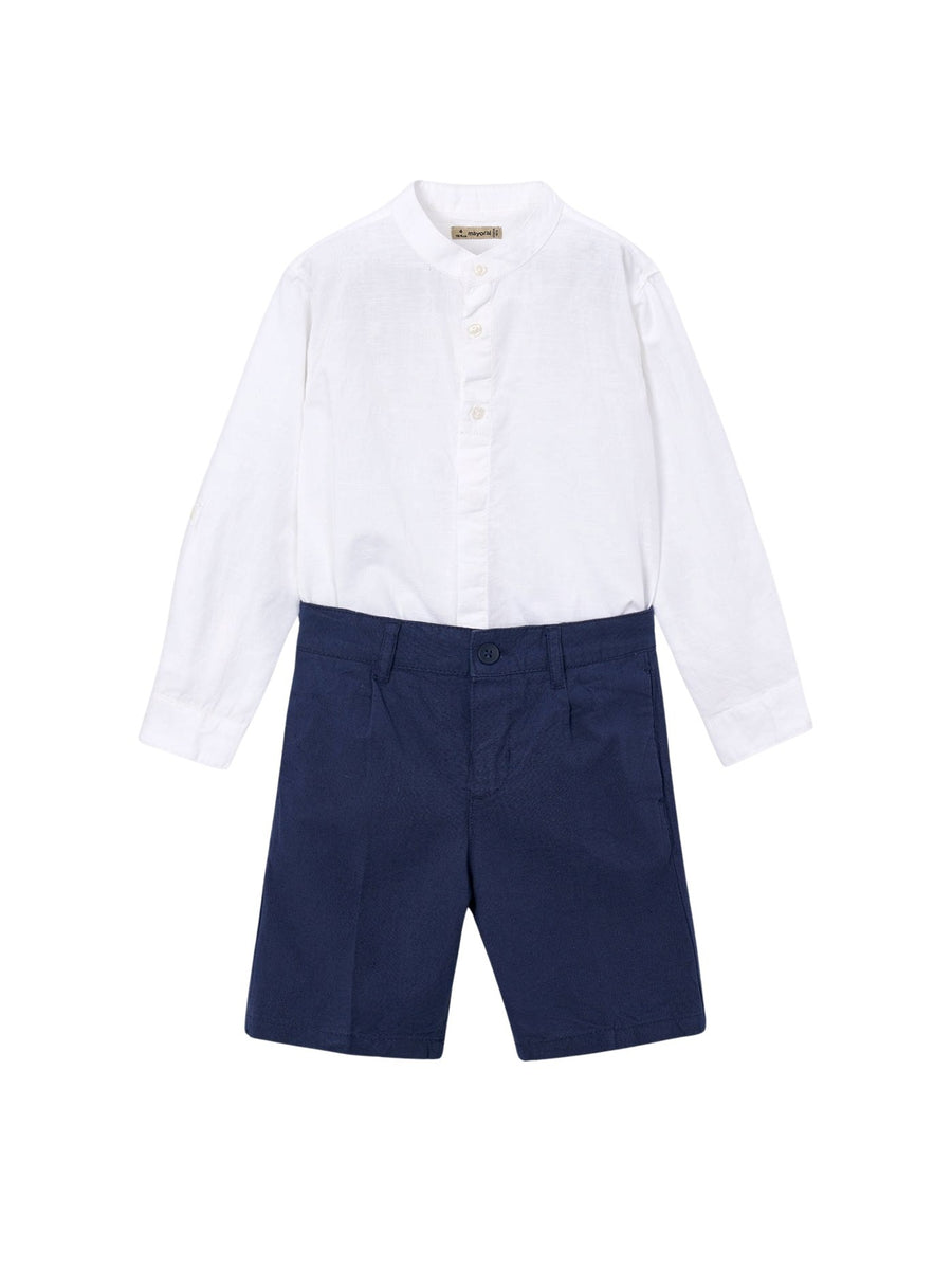 Conj. bermuda linho suiting. Atlantico (Azul)  para Menino - Mayoral