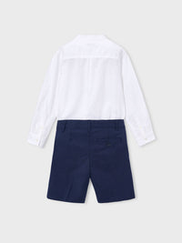 Conj. bermuda linho suiting. Atlantico (Azul)  para Menino - Mayoral