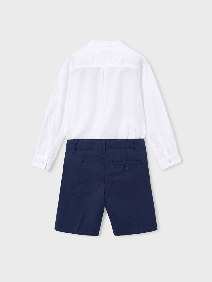 Conj. bermuda linho suiting. Atlantico (Azul)  para Menino - Mayoral