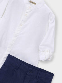 Conj. bermuda linho suiting. Atlantico (Azul)  para Menino - Mayoral