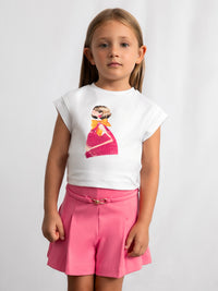 Calção ponto roma Gerânio (Rosa)  para Menina - Mayoral