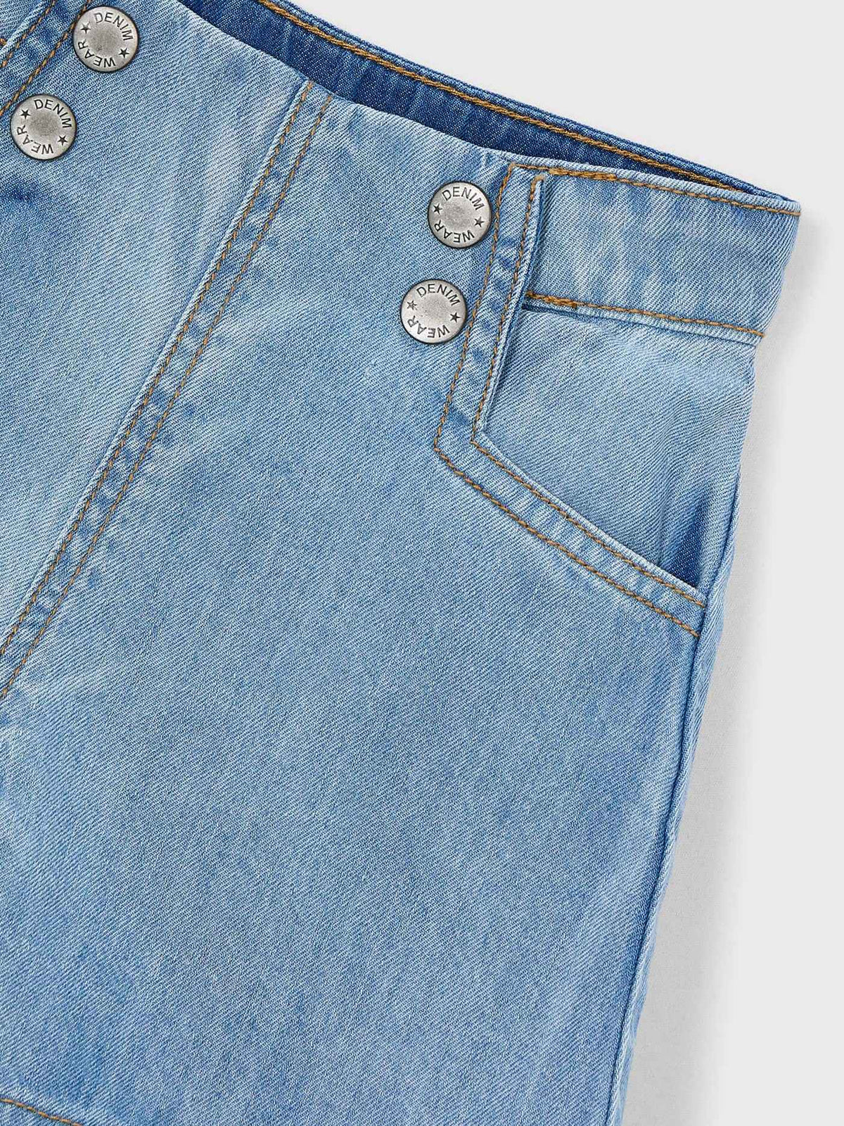 Bermuda denim fluida Claro (Ganga c/ Lavagem)  para Menina - Mayoral