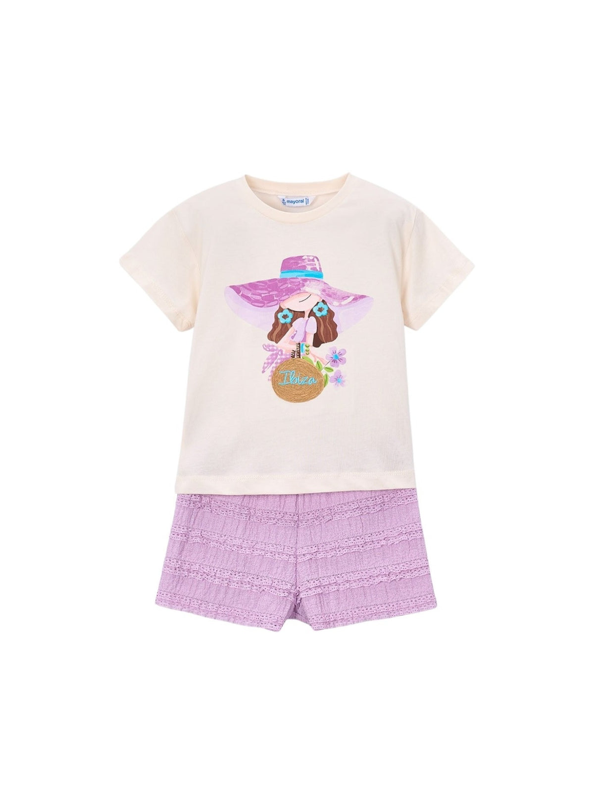 Conj. short fantasia Lilac (Lilás)  para Menina - Mayoral
