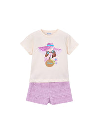 Conj. short fantasia Lilac (Lilás)  para Menina - Mayoral