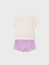 Conj. short fantasia Lilac (Lilás)  para Menina - Mayoral