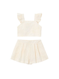 Conj. bermuda Natural (Creme / Pérola)  para Menina - Mayoral