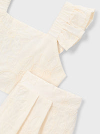 Conj. bermuda Natural (Creme / Pérola)  para Menina - Mayoral
