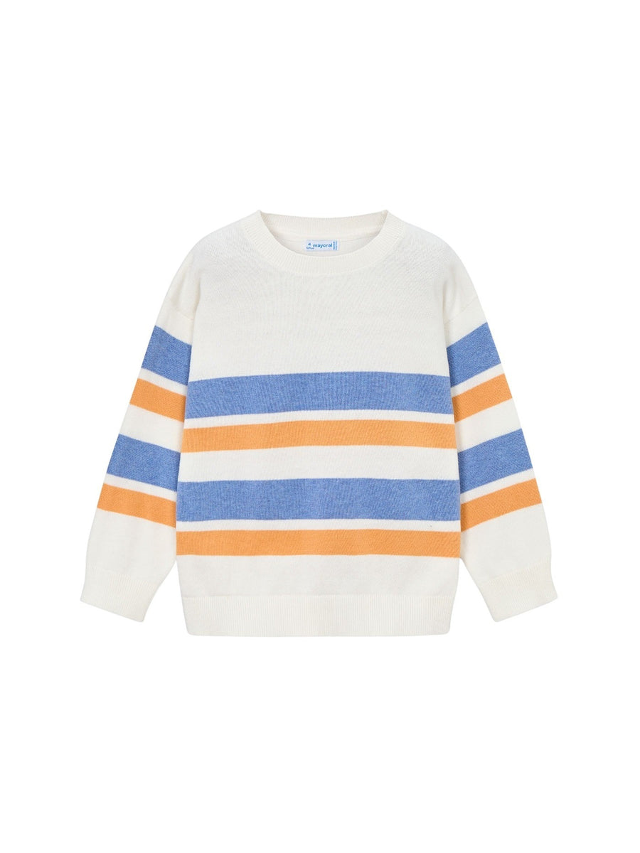 Jersey riscas Pêsego (Laranja Outono)  para Menino - Mayoral