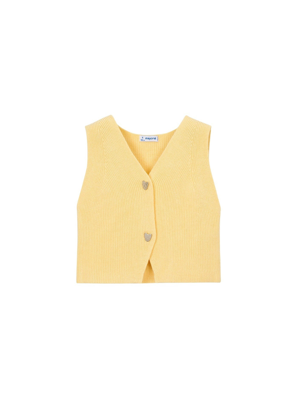Colete tricot Baunilha (Amarelo Pálido)  para Menina - Mayoral