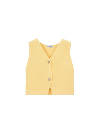 Colete tricot Baunilha (Amarelo Pálido)  para Menina - Mayoral