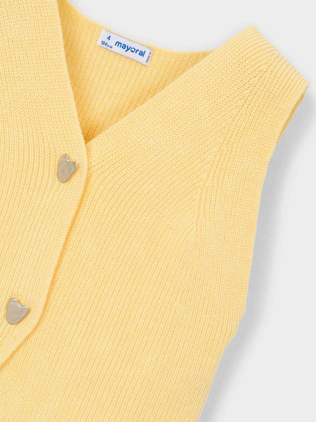 Colete tricot Baunilha (Amarelo Pálido)  para Menina - Mayoral
