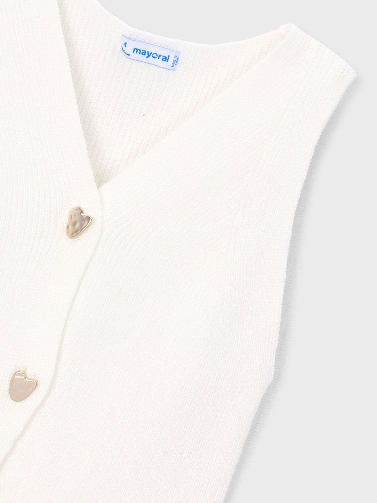 Colete tricot Osso (Creme / Pérola)  para Menina - Mayoral