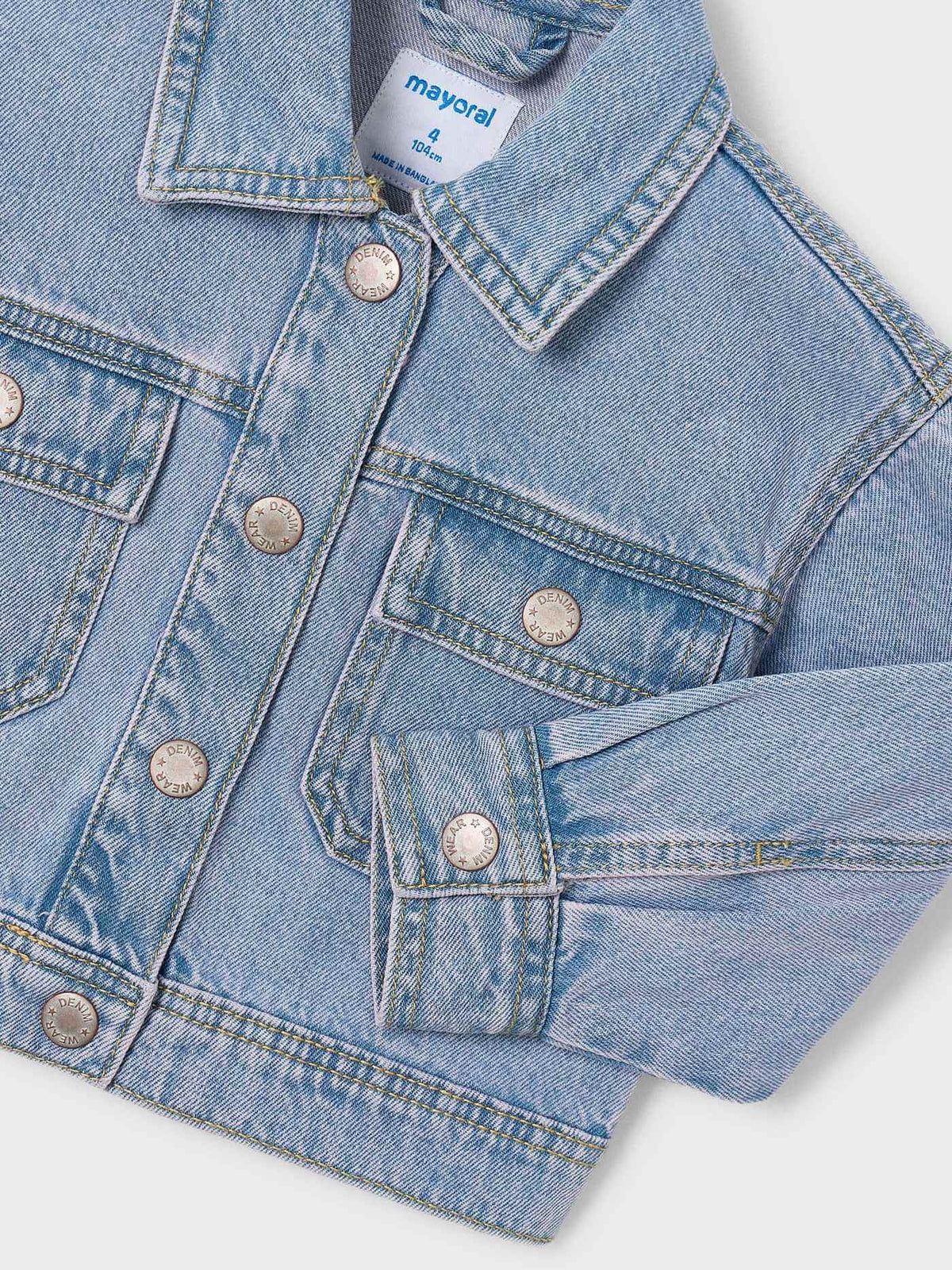 Blusão denim Claro (Ganga c/ Lavagem)  para Menina - Mayoral