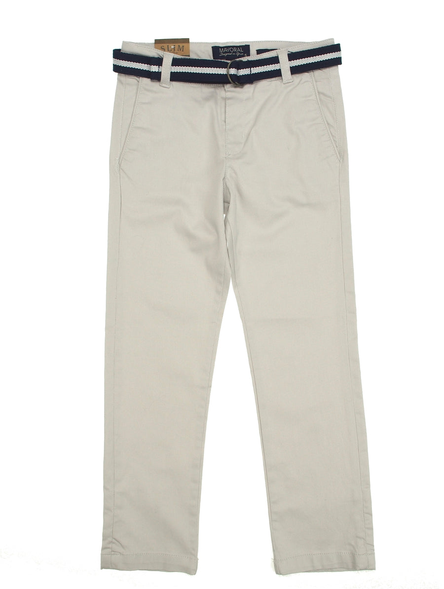 Calça piquet c/cinto Mármore (Cinza Claro)  para Menino - Mayoral