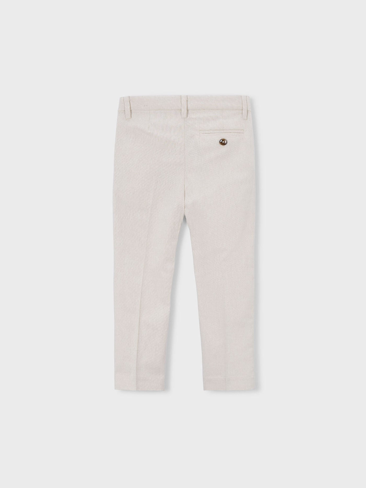 Calça linho suiting Aveia mezc (Bege)  para Menino - Mayoral