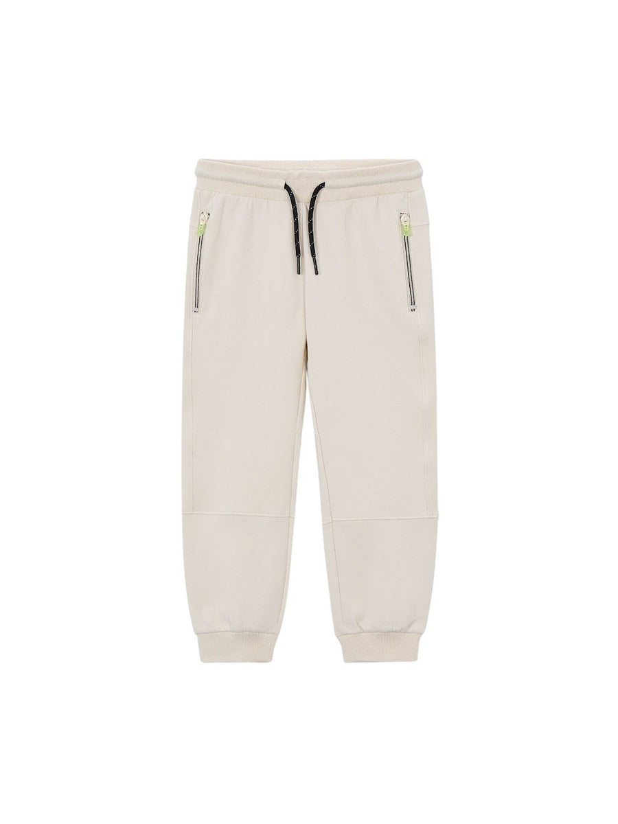 Calças jogger c/ zíper Canamo (Creme / Pérola)  para Menino - Mayoral