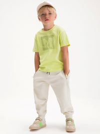 Calças jogger c/ zíper Canamo (Creme / Pérola)  para Menino - Mayoral