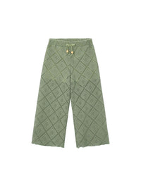 Calças largas de crochê Musgo (Verde)  para Menina - Mayoral