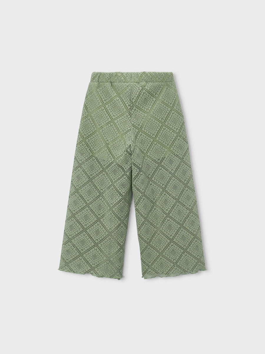 Calças largas de crochê Musgo (Verde)  para Menina - Mayoral