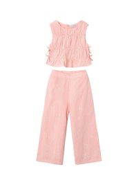 Conj. calça larga bordada Blossom (Rosa)  para Menina - Mayoral