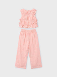 Conj. calça larga bordada Blossom (Rosa)  para Menina - Mayoral