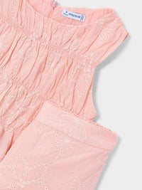 Conj. calça larga bordada Blossom (Rosa)  para Menina - Mayoral