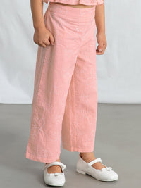 Conj. calça larga bordada Blossom (Rosa)  para Menina - Mayoral