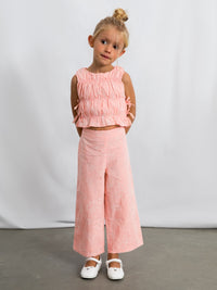 Conj. calça larga bordada Blossom (Rosa)  para Menina - Mayoral