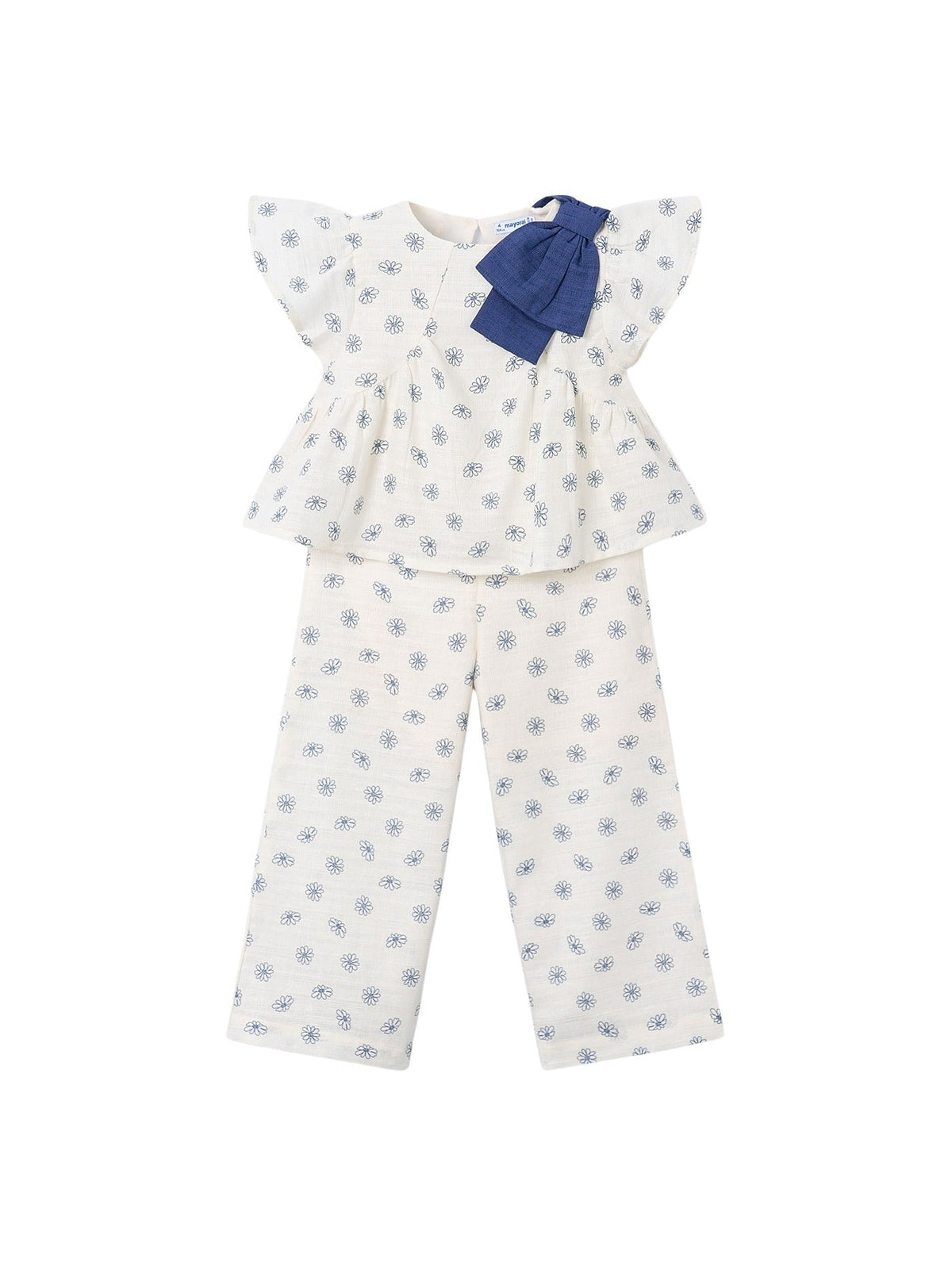 Conj. calça estampada Osso (Creme / Pérola)  para Menina - Mayoral