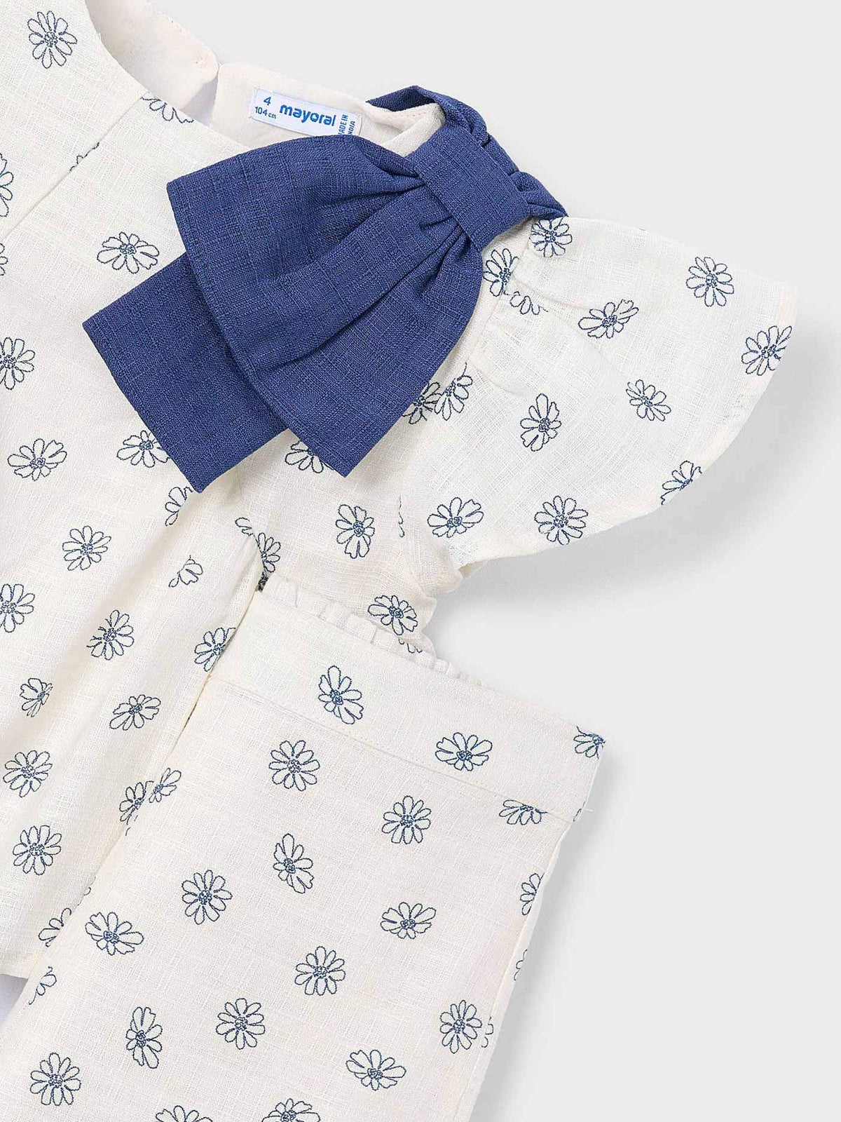 Conj. calça estampada Osso (Creme / Pérola)  para Menina - Mayoral