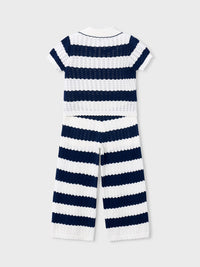 Conj. calça tricot Porcelana (Azul)  para Menina - Mayoral