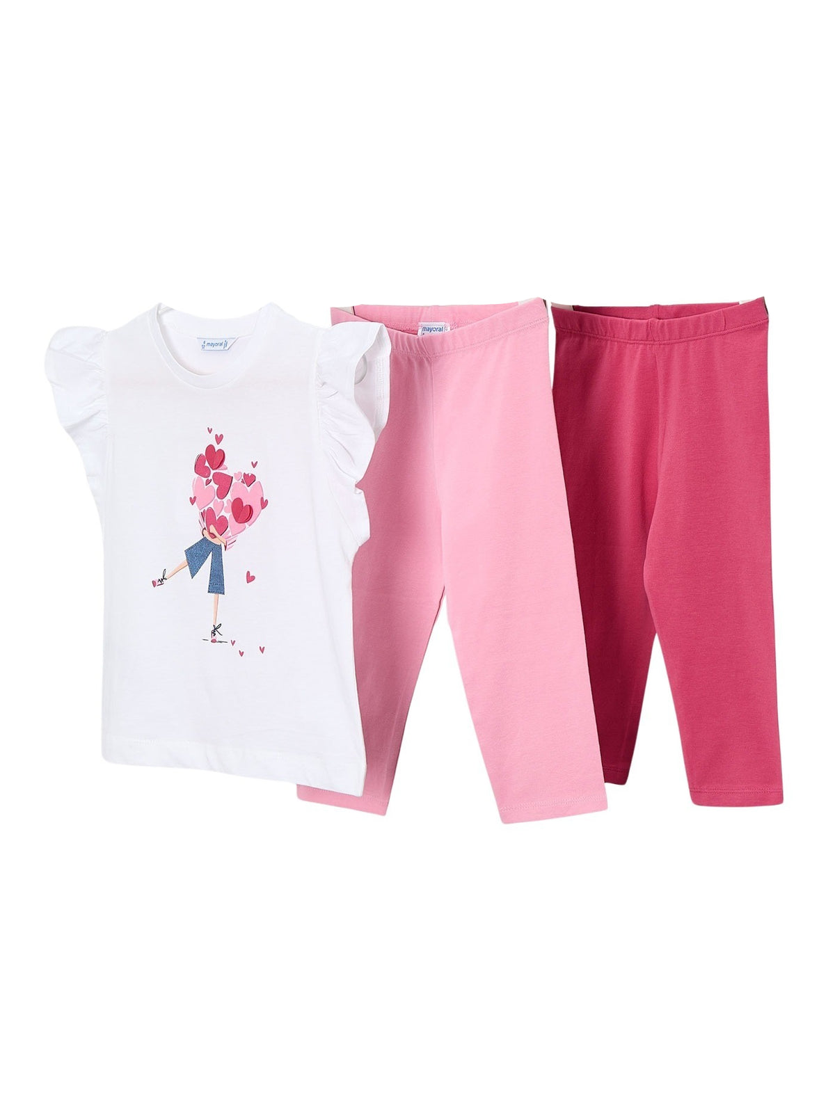 Conj. leggings 2 calças Rosa claro (Rosa Bébé)  para Menina - Mayoral
