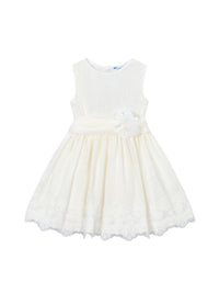 Vestido Crú (Creme / Pérola)  para Menina - Mayoral