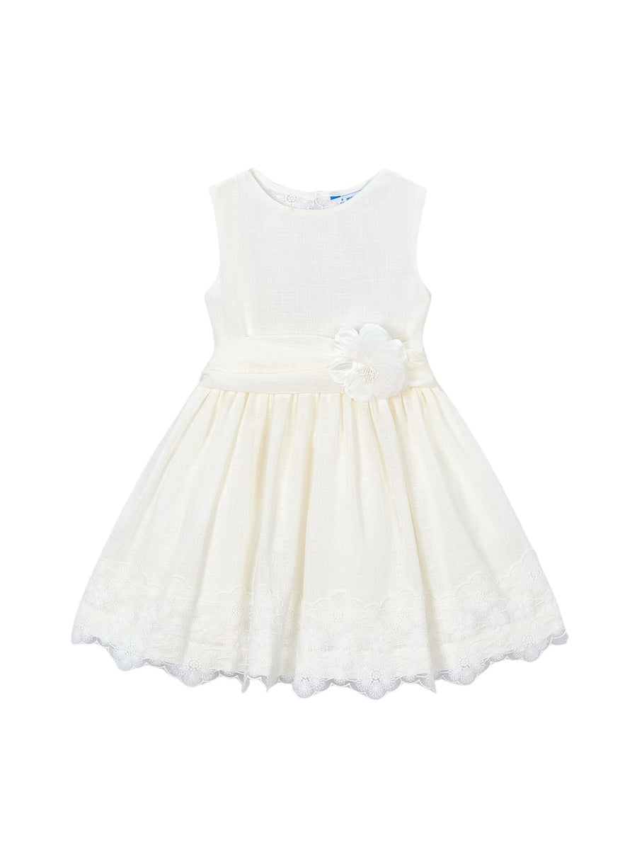 Vestido Crú (Creme / Pérola)  para Menina - Mayoral