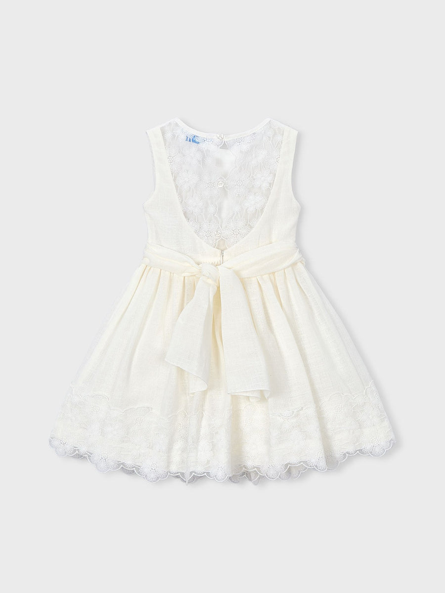 Vestido Crú (Creme / Pérola)  para Menina - Mayoral